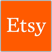 A red square with the word etsy in white.