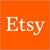A red square with the word etsy written in white.